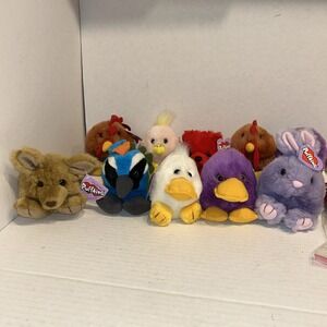 Puffkins by Swibco Plush Stuffed Animal Lot of 10 Vintage 1994 With Tags P1